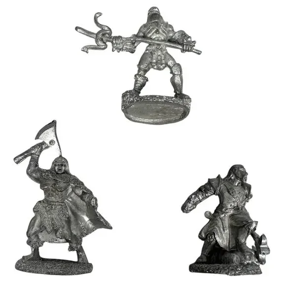 Vintage‎ Metal Miniature Lot 12 Figure Figurine Reaper Fantasy War Games Rare